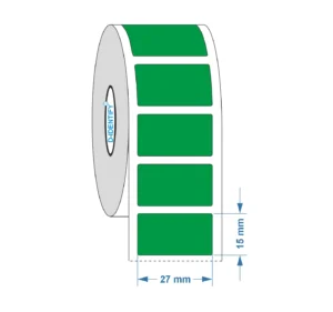 Engraving plate label 27mm x 15mm, Green