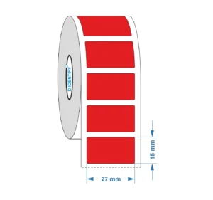 Engraving plate label 27mm x 15mm, Red