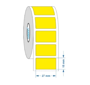 Engraving plate label 27mm x 15mm, Yellow