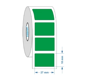 Engraving plate label 27mm x 18mm, Green