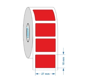 Engraving plate label 27mm x 18mm, Red