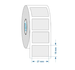 Engraving plate label 27mm x 18mm, Silver