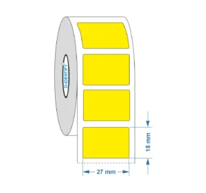Engraving plate label 27mm x 18mm, Yellow