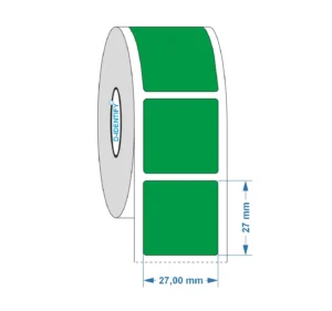 Graveerplaat label Siemens / Phoenix 27×27 mm Groen