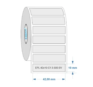 Engraving plate label 42mm x 10mm, Silver - R&M