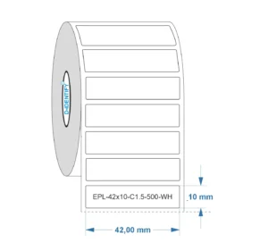Engraving plate label 42mm x 10mm, Silver - R&M