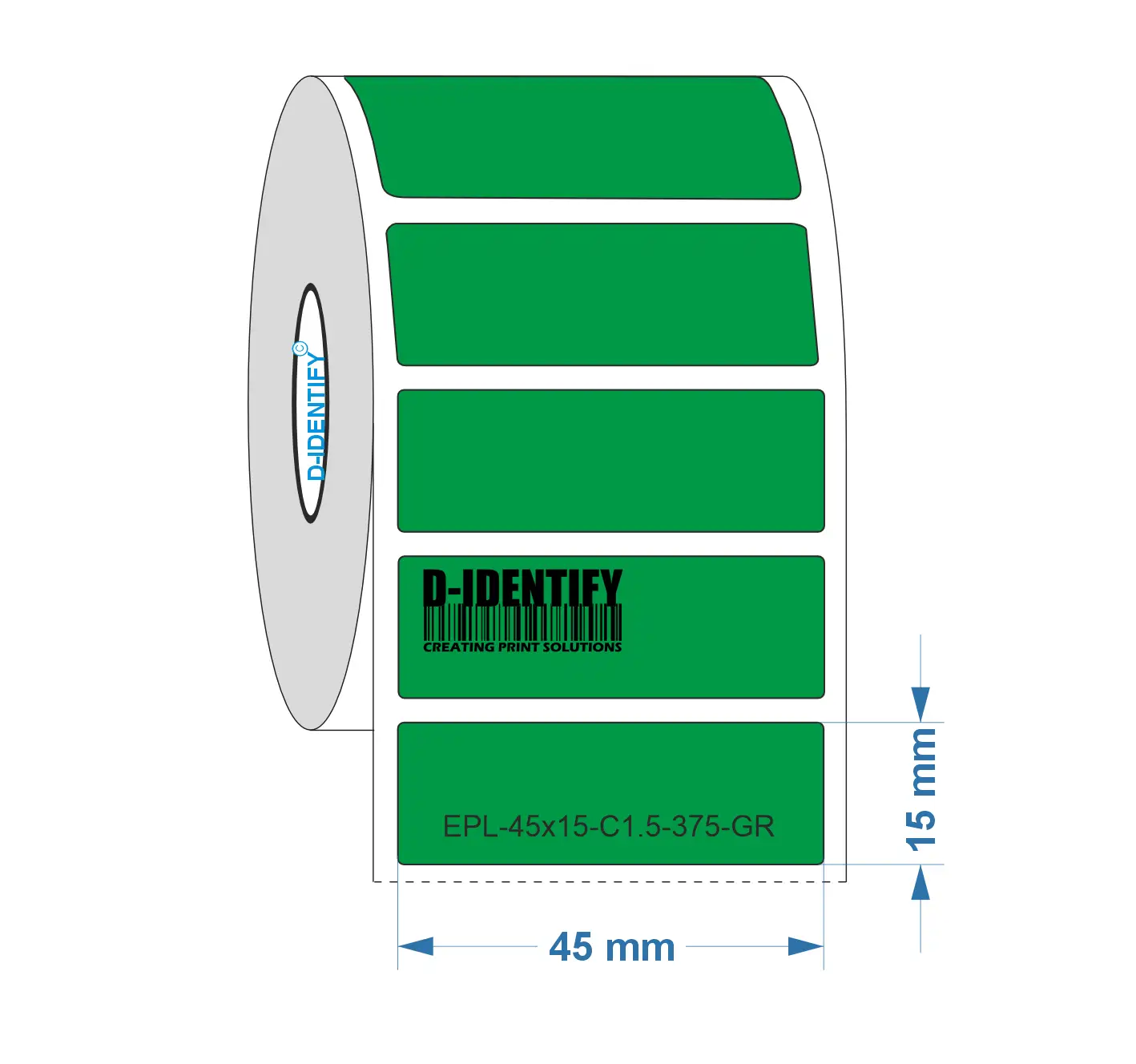 Graveerplaat Resopal label 45 x 15 mm groen