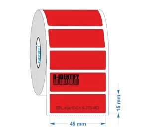 Graveerplaat Resopal label 45 x 15 mm rood