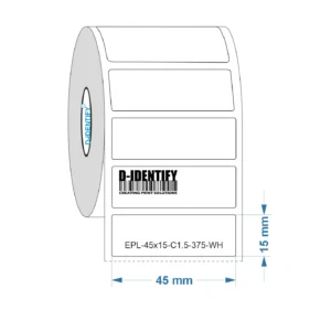 Graveerplaat Resopal label 45 x 15 mm wit