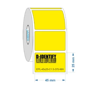 Graveerplaat Resopal label 45 x 25 mm geel<br>