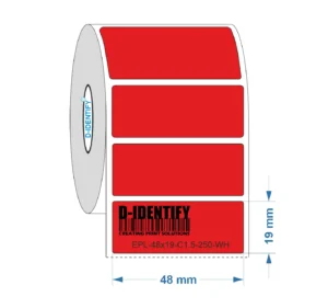 Engraving plate label 48mm x 19mm - Red