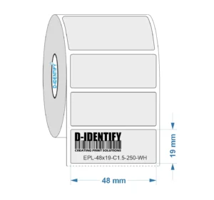 Engraving plate label 48mm x 19mm - Silver