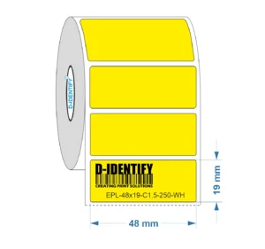 Graveerplaat Resopal label 48 x 19 mm geel
