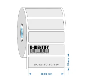 Engraving plate label 50mm x 15mm - Silver