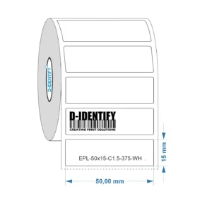 Engraving plate label 50mm x 15mm - White