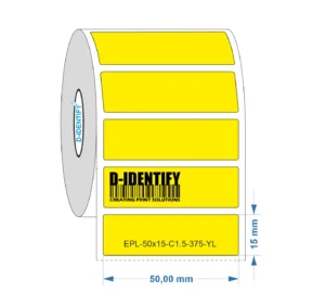 Engraving plate label 50mm x 15mm - yellow