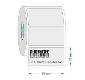 Engraving plate label 50mm x 25mm - Silver