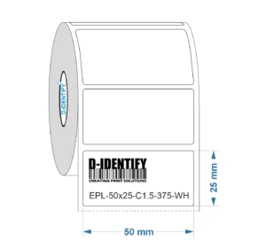 Engraving plate label 50mm x 25mm - White