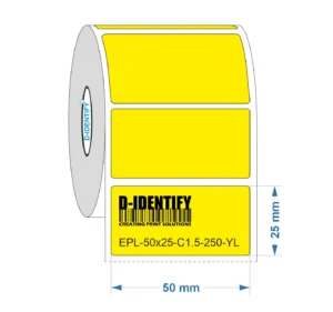 Engraving plate label 50mm x 25mm - yellow