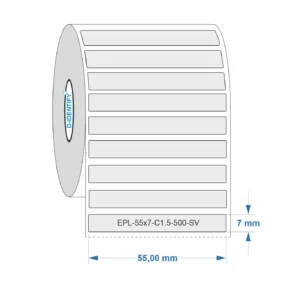 Engraving plate label 55mm x 7mm, Silver - Gira