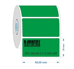 Engraving plate label 60mm x 30mm - green