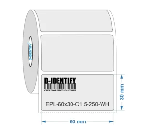 Engraving plate label 60mm x 30mm - Silver