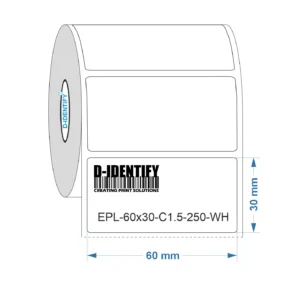 Engraving plate label 60mm x 30mm - White