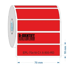 Engraving plate label 70mm x 18mm - Red