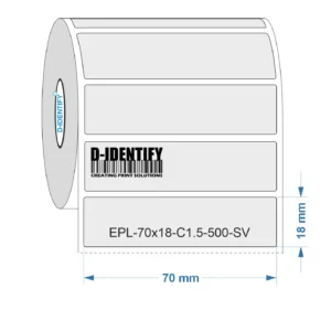 Engraving plate label 70mm x 18mm - Silver