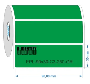 Engraving plate label 90mm x 30mm - Green