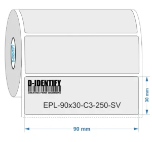 Engraving plate label 90mm x 30mm - Silver