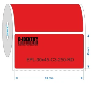 Engraving plate label 90mm x 45mm - Red