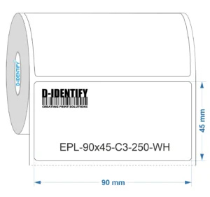 Engraving plate label 90mm x 45mm - White