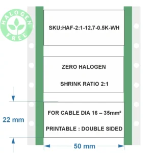 Halogeenvrije krimpkous 2:1 – 16–35mm² wit