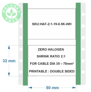 Halogeenvrije krimpkous 2:1 – 35–70mm² wit
