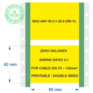 Halogeenvrije krimpkous 2:1 – 120–185mm² geel