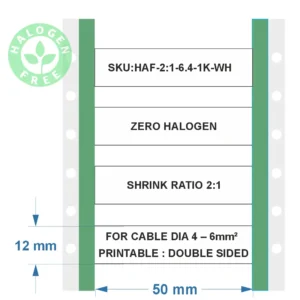 Halogeenvrije krimpkous 2:1 – 4–6mm² wit
