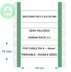 Halogeenvrije krimpkous 2:1 – 6–16mm² wit