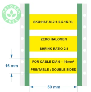 Halogeenvrije krimpkous 2:1 – 6–16mm² geel